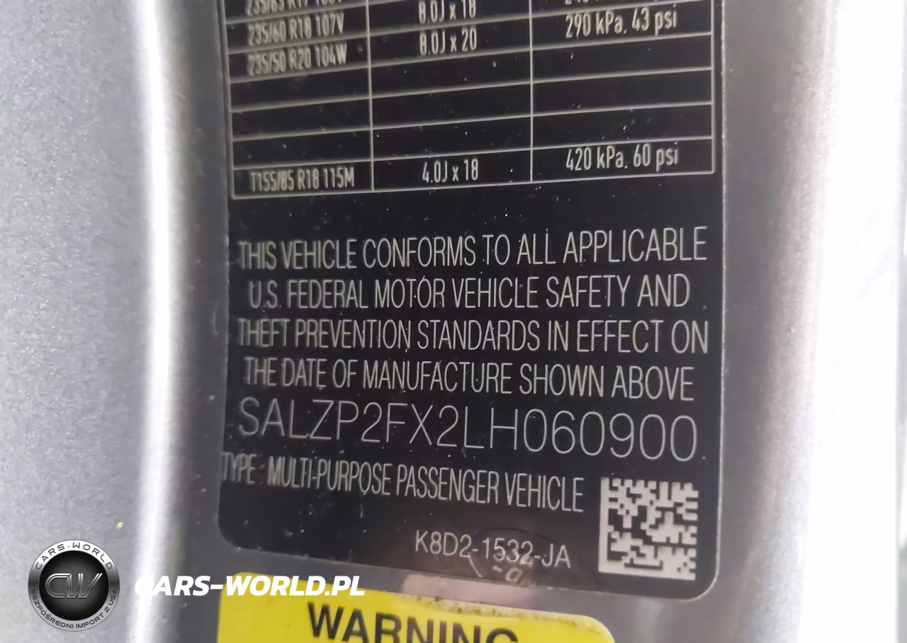 2020 Land Rover Range Rover Evoque Se VIN:SALZP2FX2LH060900 - 9