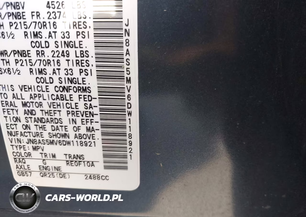 2013 Nissan Rogue S VIN:JN8AS5MV6DW118921 - 9