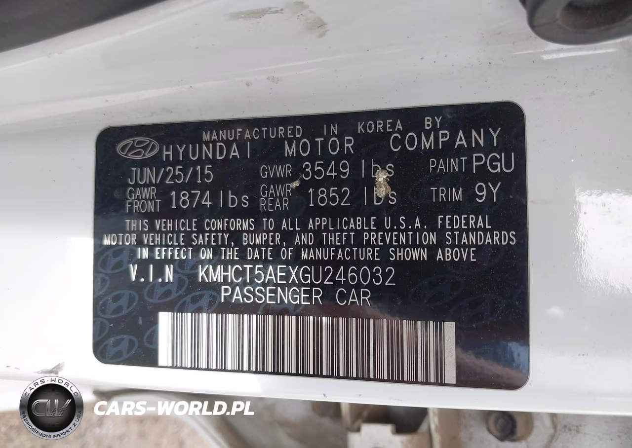2016 Hyundai Accent Se VIN:KMHCT5AEXGU246032 - 9