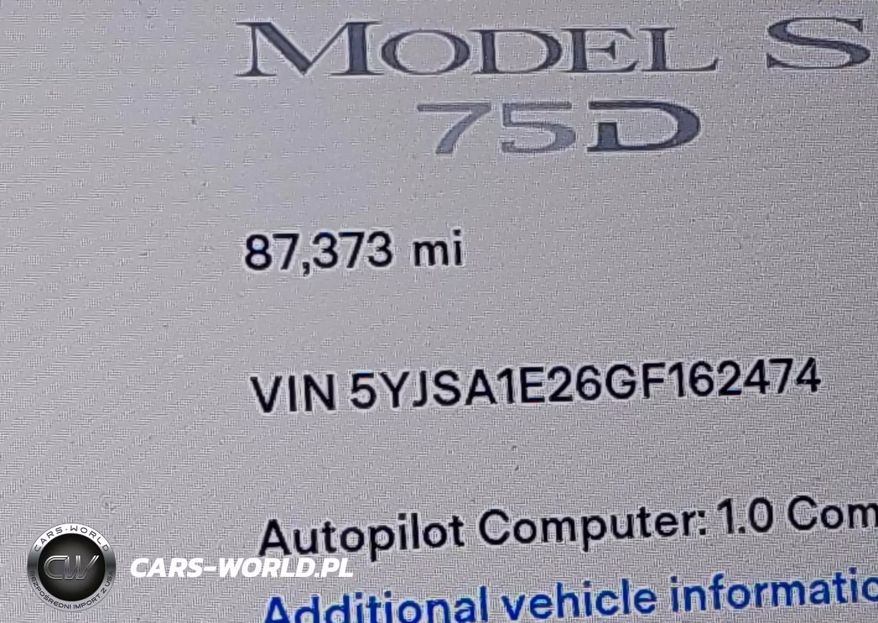 2016 Tesla Model S 60D-70D-75D-85D-90D VIN:5YJSA1E26GF162474 - 15