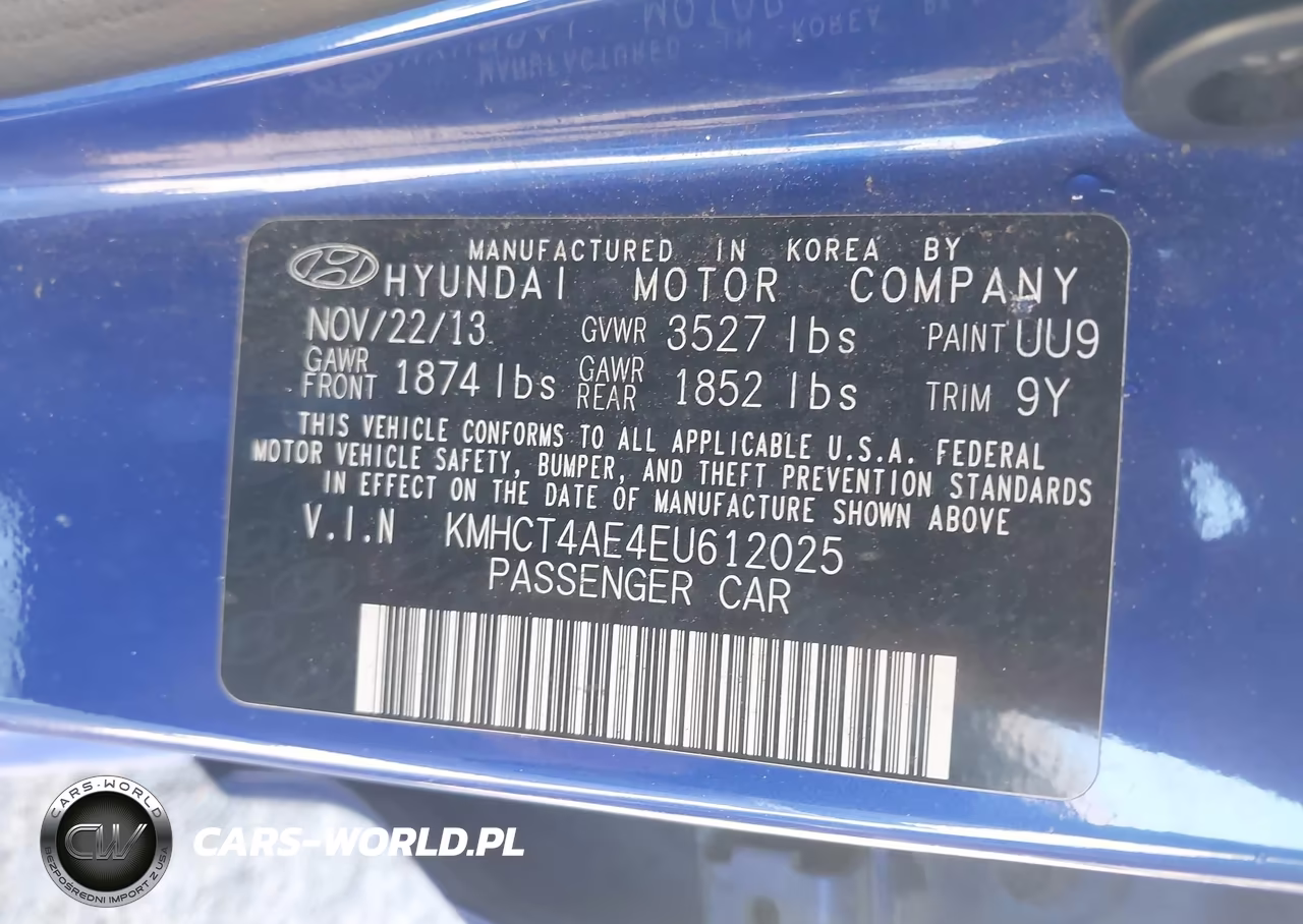 2014 Hyundai Accent Gls VIN:KMHCT4AE4EU612025 - 9