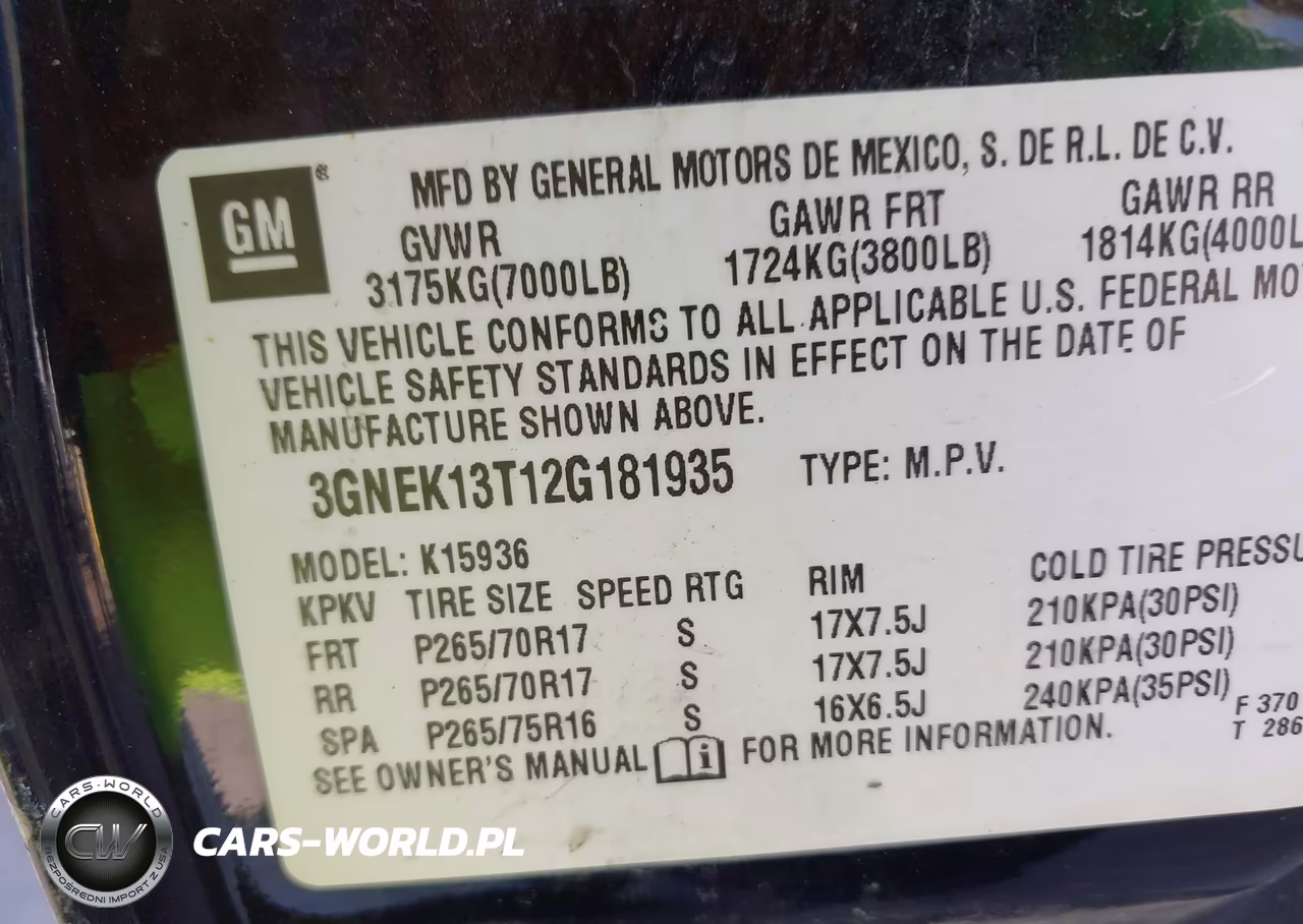 2002 Chevrolet Avalanche 1500 VIN:3GNEK13T12G181935 - 9