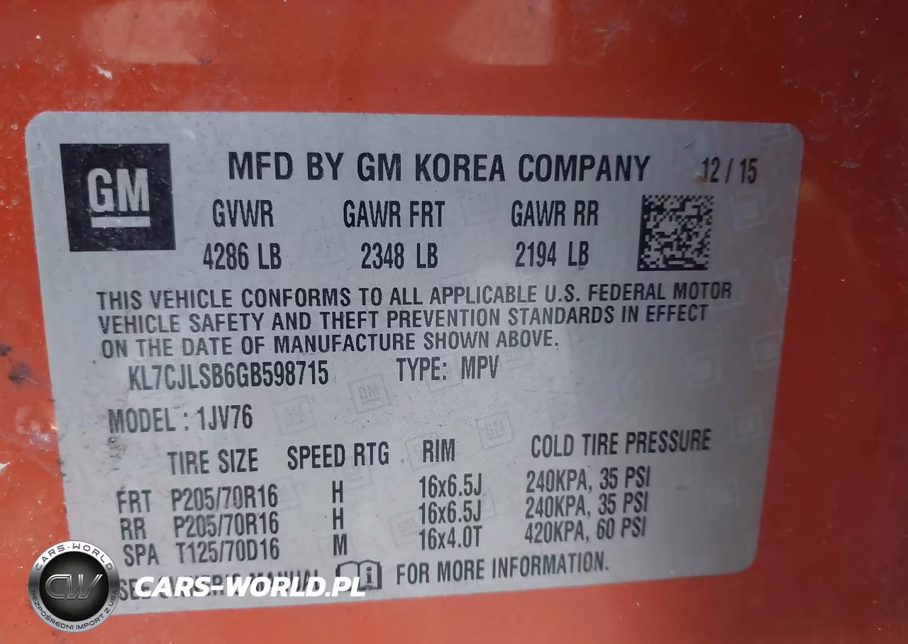 2016 Chevrolet Trax Lt VIN:KL7CJLSB6GB598715 - 9