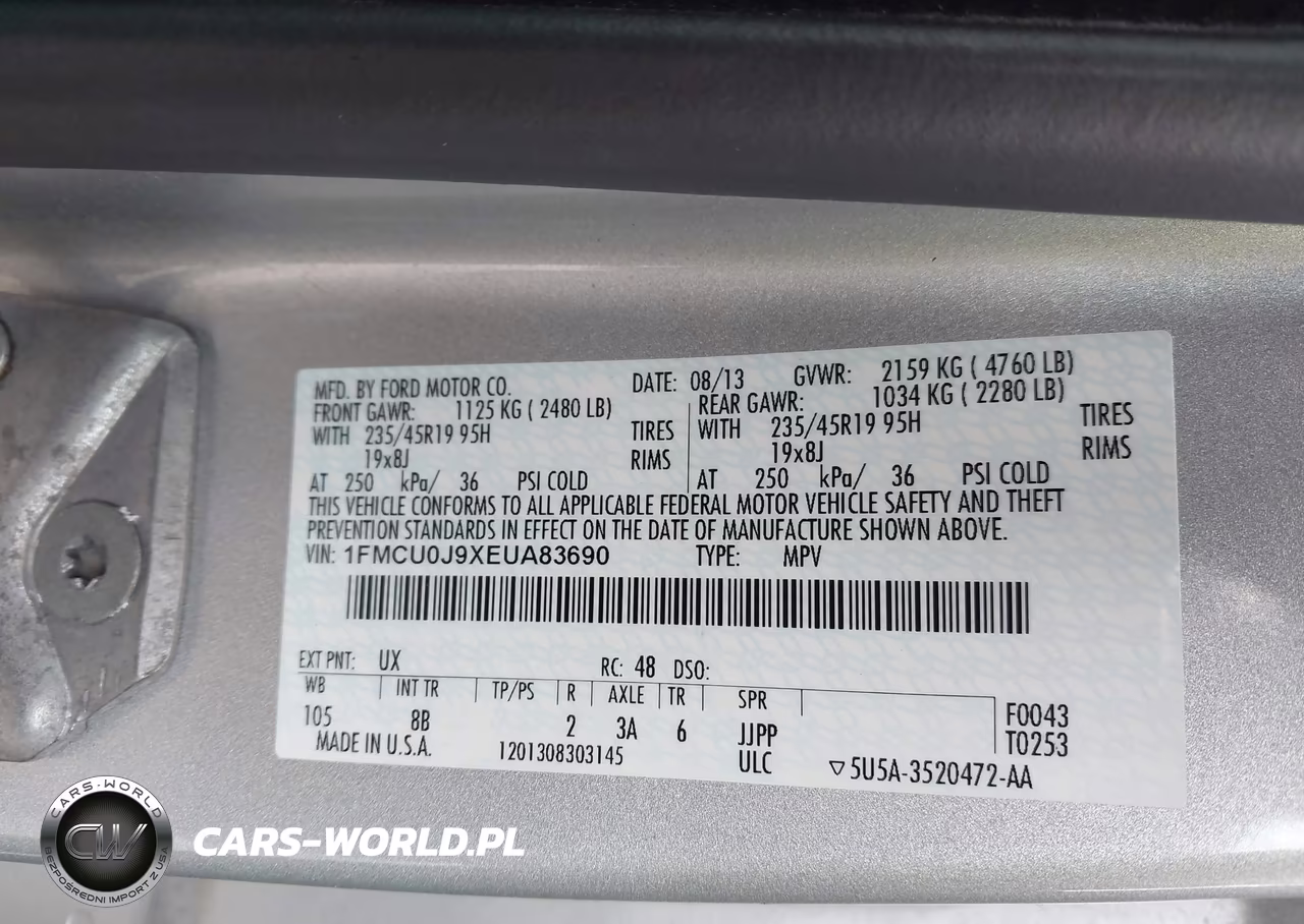 2014 Ford Escape Titanium VIN:1FMCU0J9XEUA83690 - 9