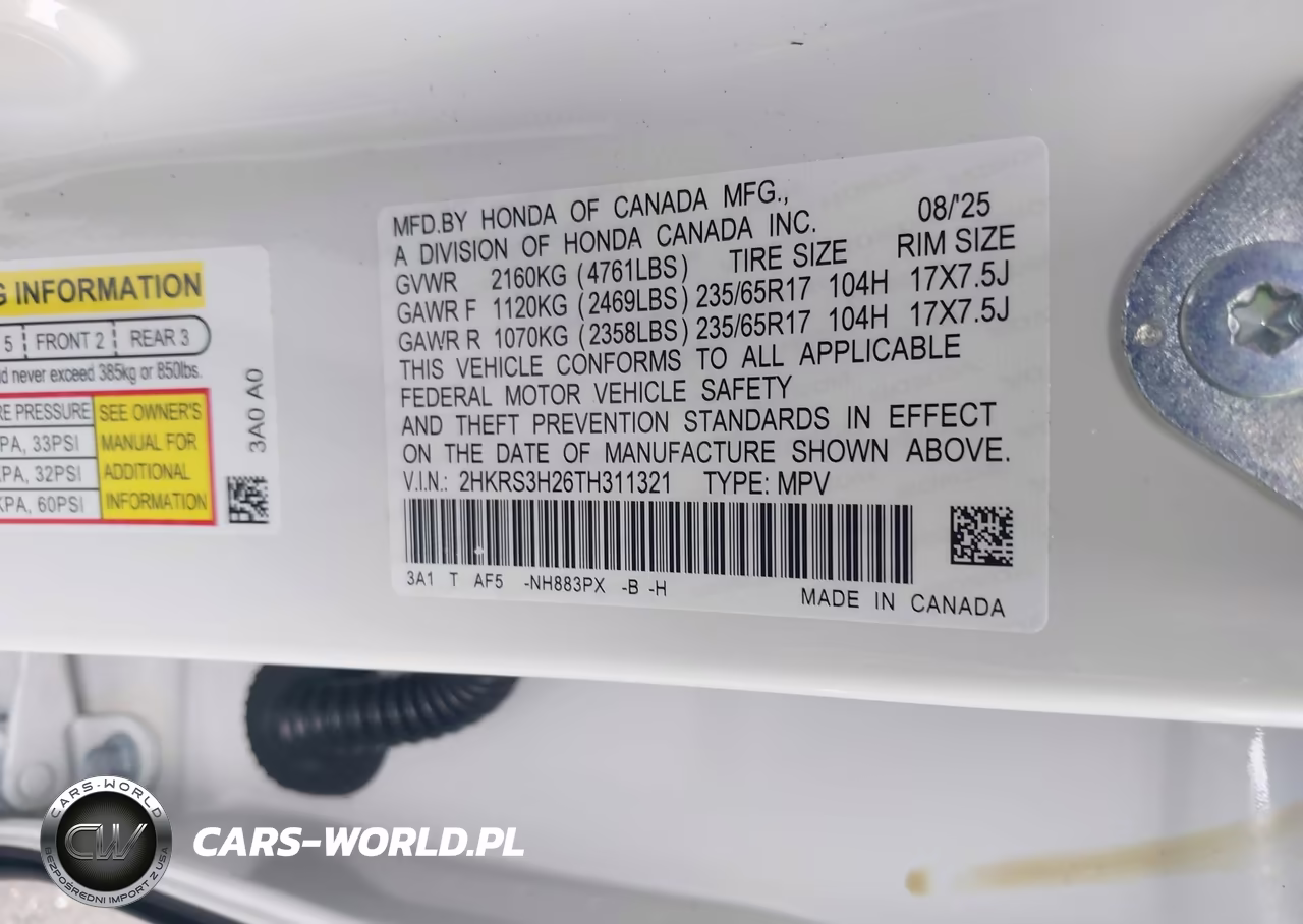 2026 Honda Cr-V Lx 2Wd VIN:2HKRS3H26TH311321 - 9