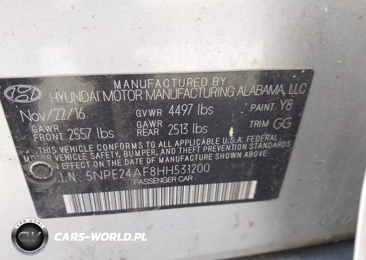2017 Hyundai Sonata VIN:5NPE24AF8HH531200 - 9
