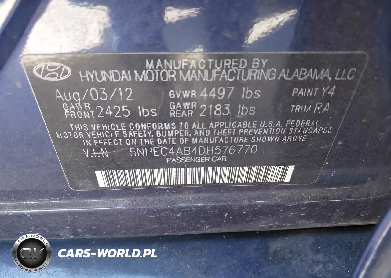 2013 Hyundai Sonata Limited 2.0T VIN:5NPEC4AB4DH576770 - 9