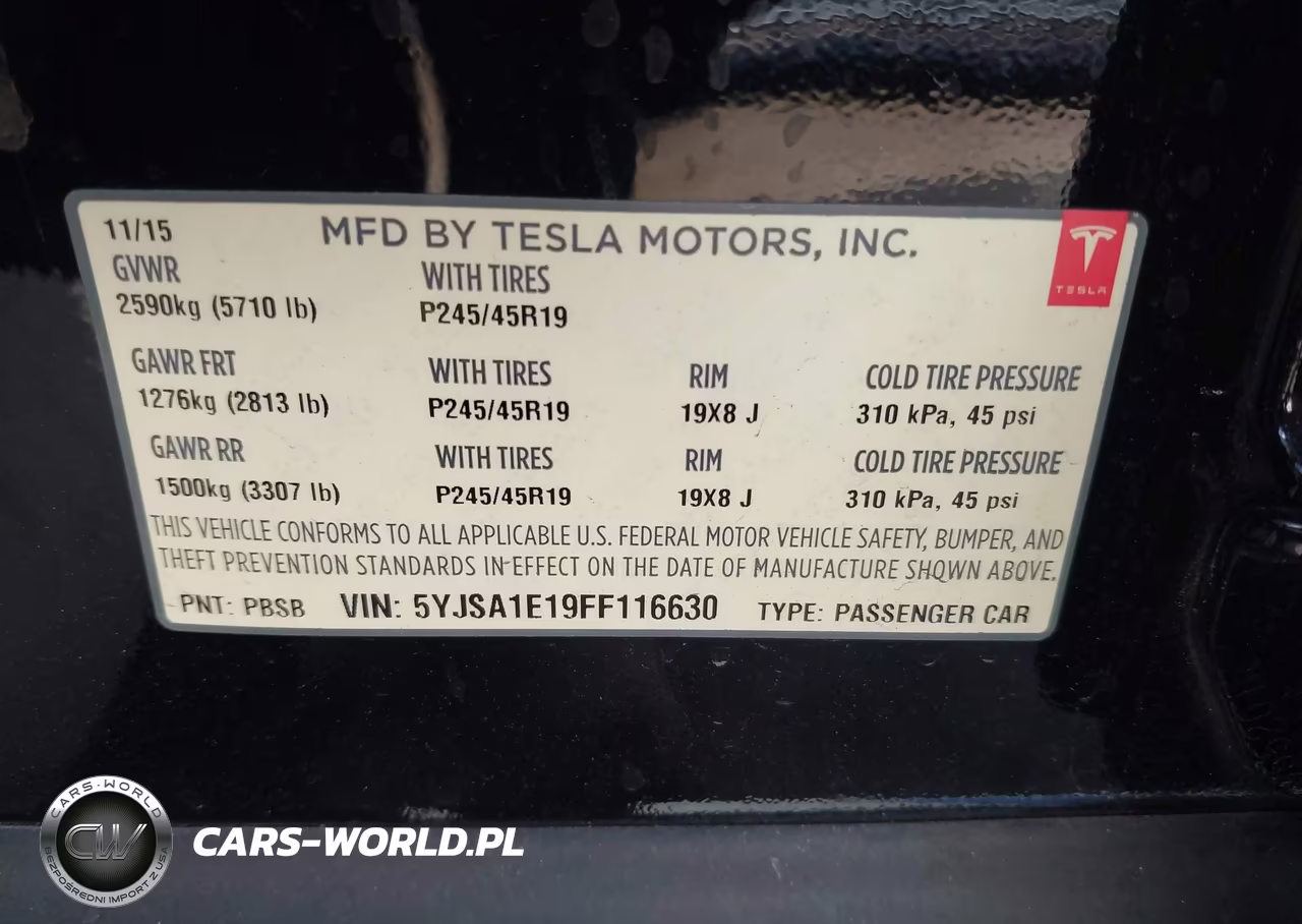 2015 Tesla Model S 60-70-85 VIN:5YJSA1E19FF116630 - 9