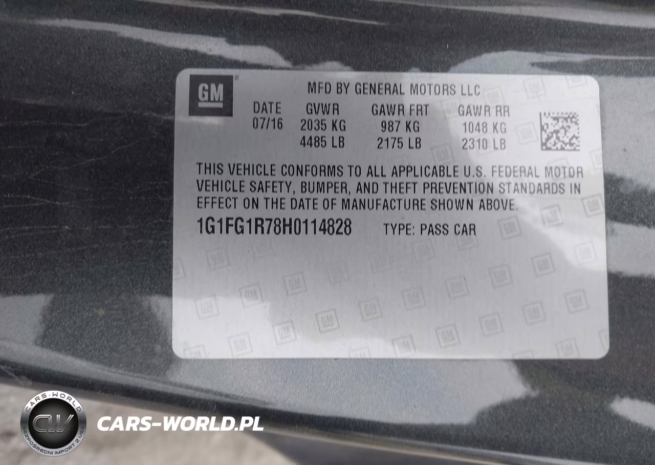 2017 Chevrolet Camaro 2Ss VIN:1G1FG1R78H0114828 - 9