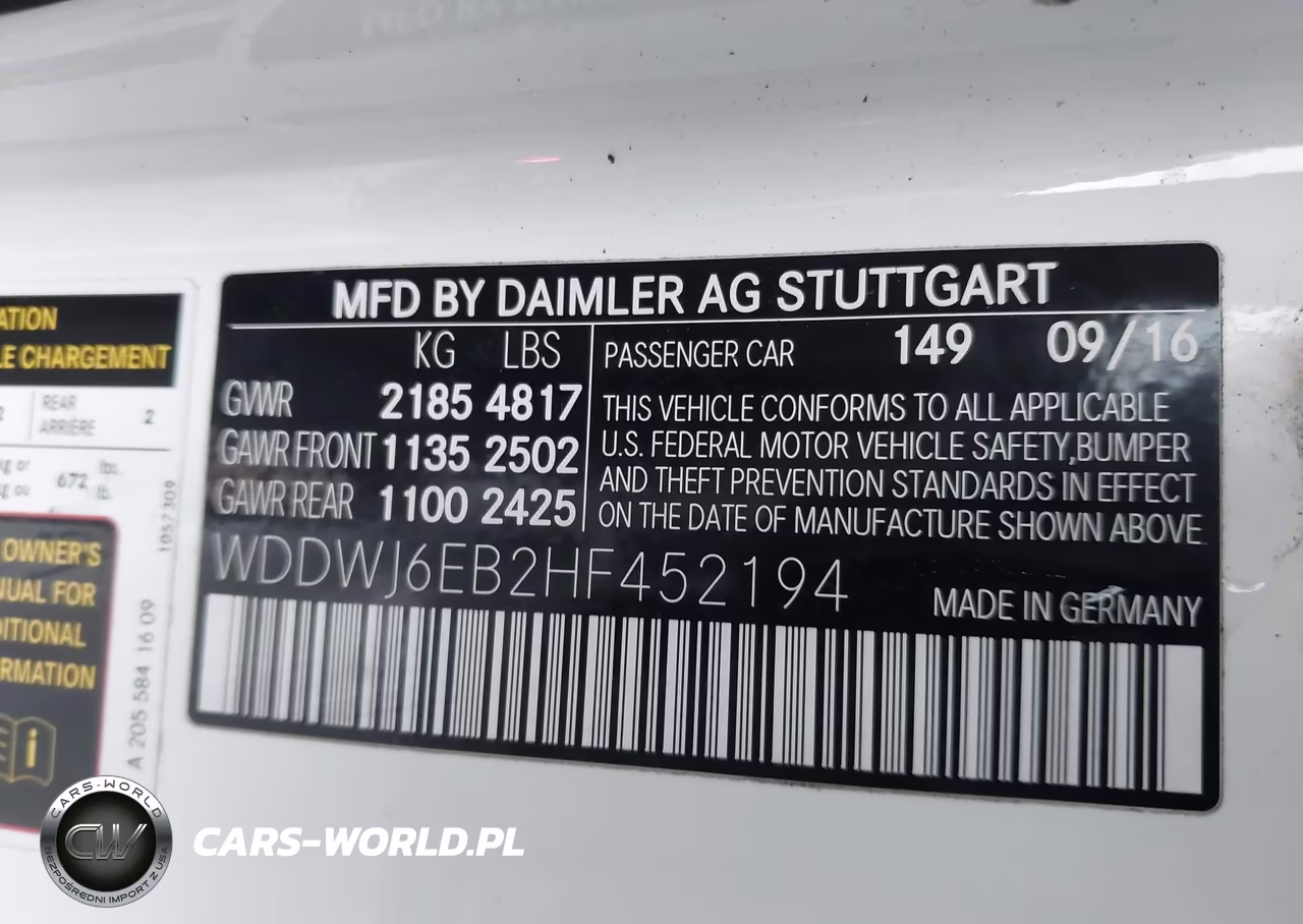 2017 Mercedes-Benz Amg C 43 4Matic VIN:WDDWJ6EB2HF452194 - 9
