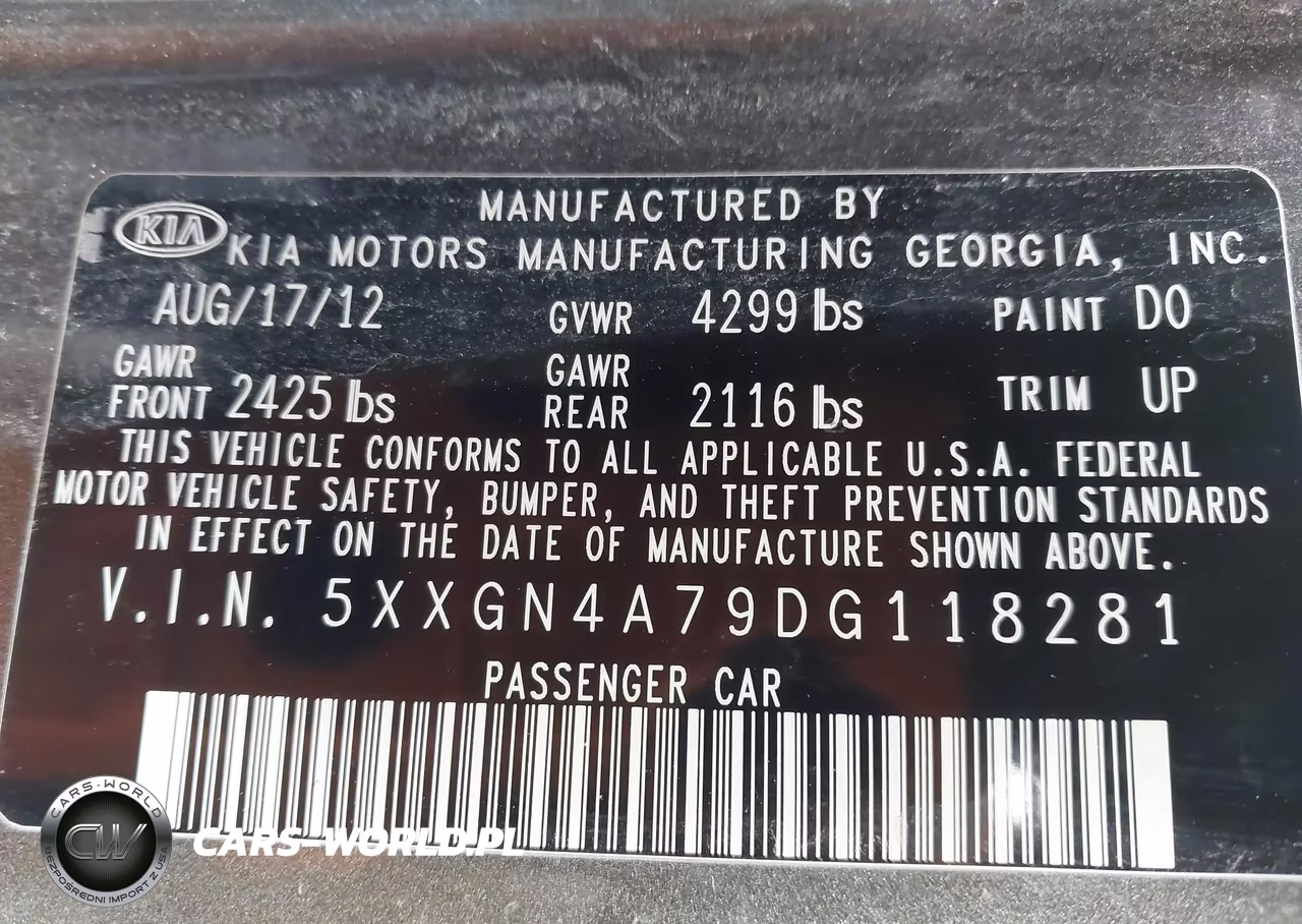 2013 Kia Optima Ex VIN:5XXGN4A79DG118281 - 9