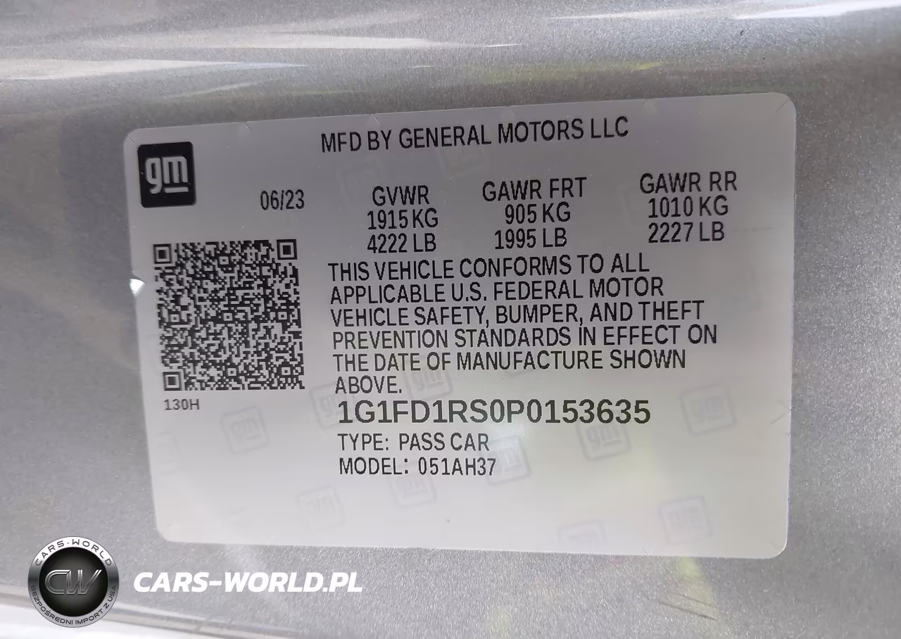 2023 Chevrolet Camaro Rwd 2Lt VIN:1G1FD1RS0P0153635 - 9