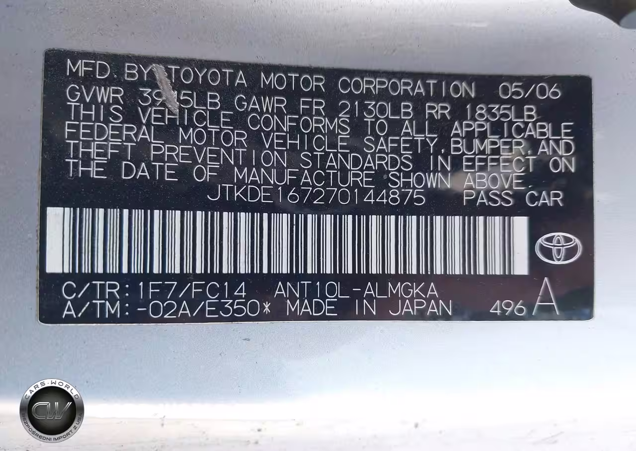 2007 Scion Tc VIN:JTKDE167270144875 - 9