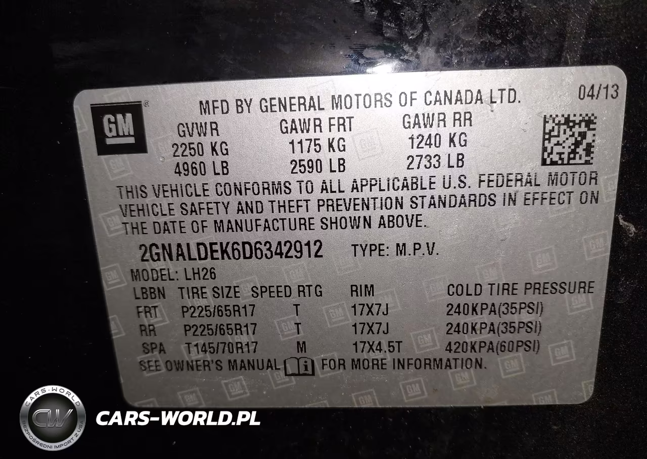2013 Chevrolet Equinox 1Lt VIN:2GNALDEK6D6342912 - 9