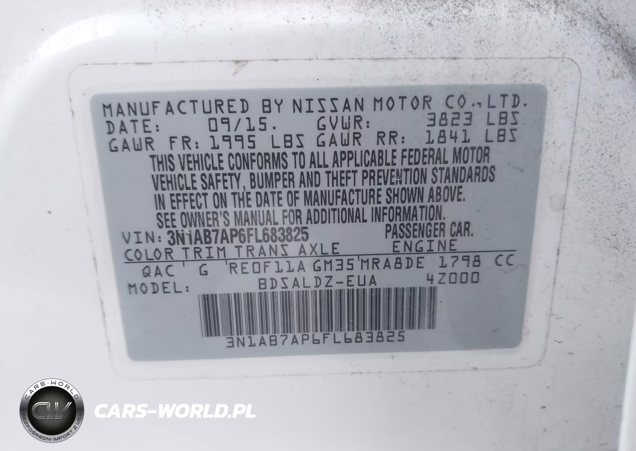 2015 Nissan Sentra Sv VIN:3N1AB7AP6FL683825 - 9