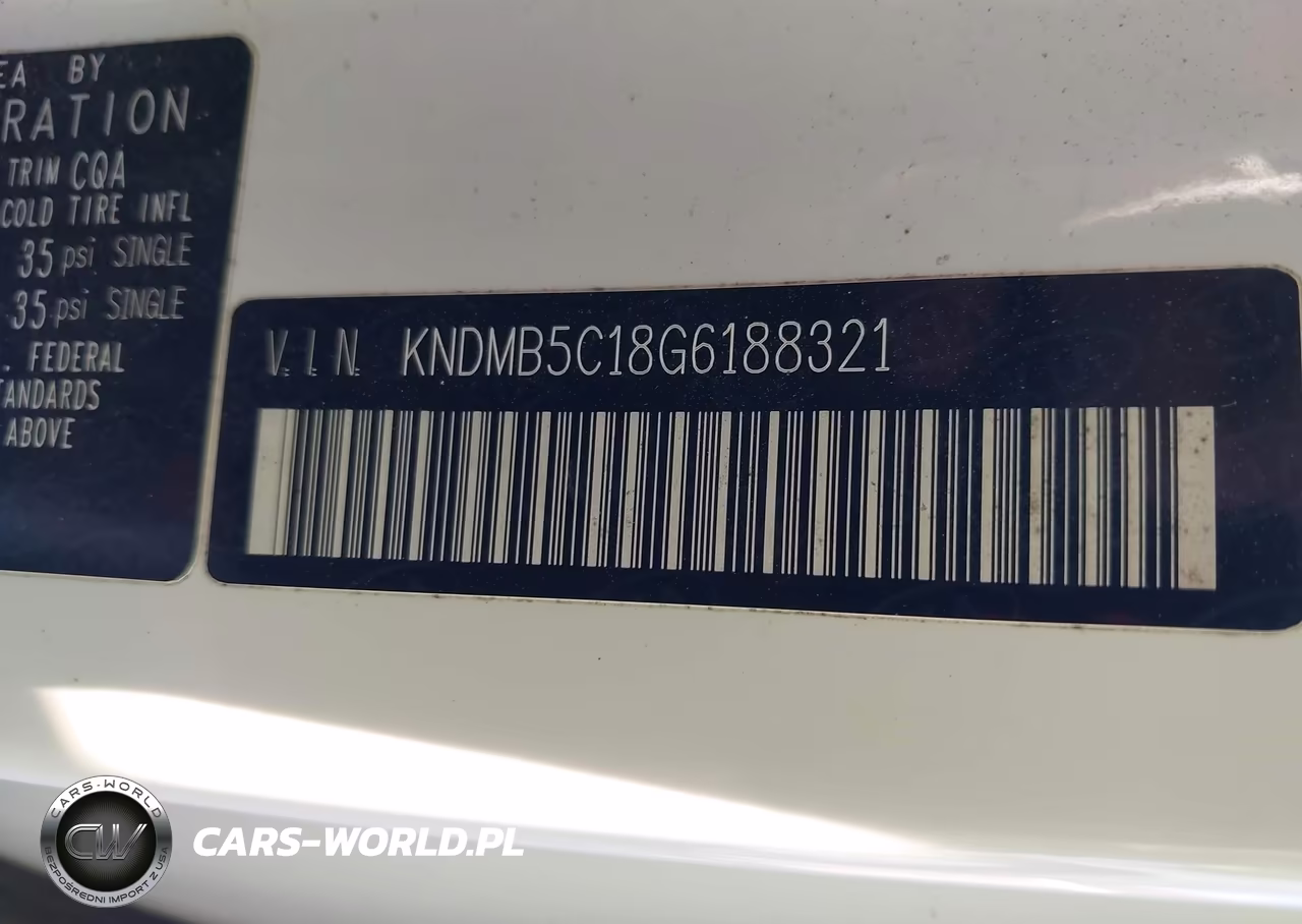 2016 Kia Sedona Lx VIN:KNDMB5C18G6188321 - 9