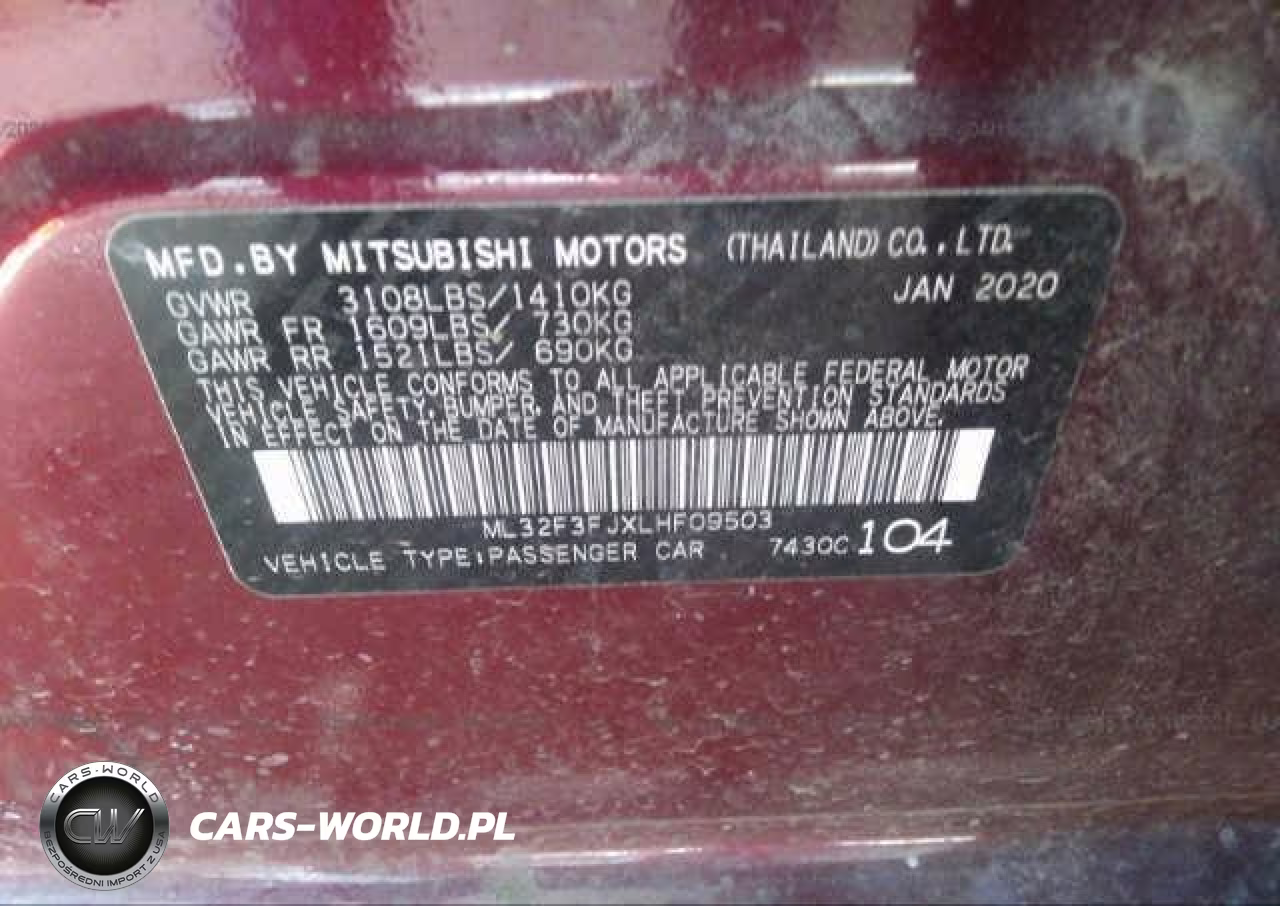2020 Mitsubishi Mirage G4 Es VIN:ML32F3FJXLHF09503 - 9