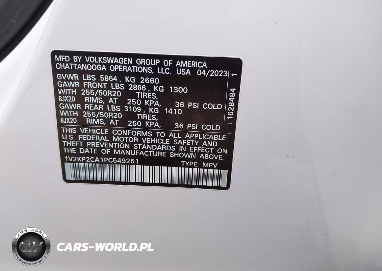 2023 Volkswagen Atlas 2.0T Se W-Technology VIN:1V2KP2CA1PC549251 - 9