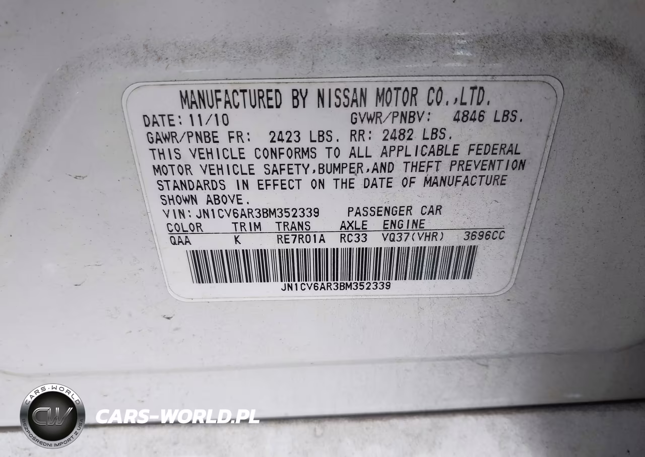 2011 Infiniti G37X VIN:JN1CV6AR3BM352339 - 9