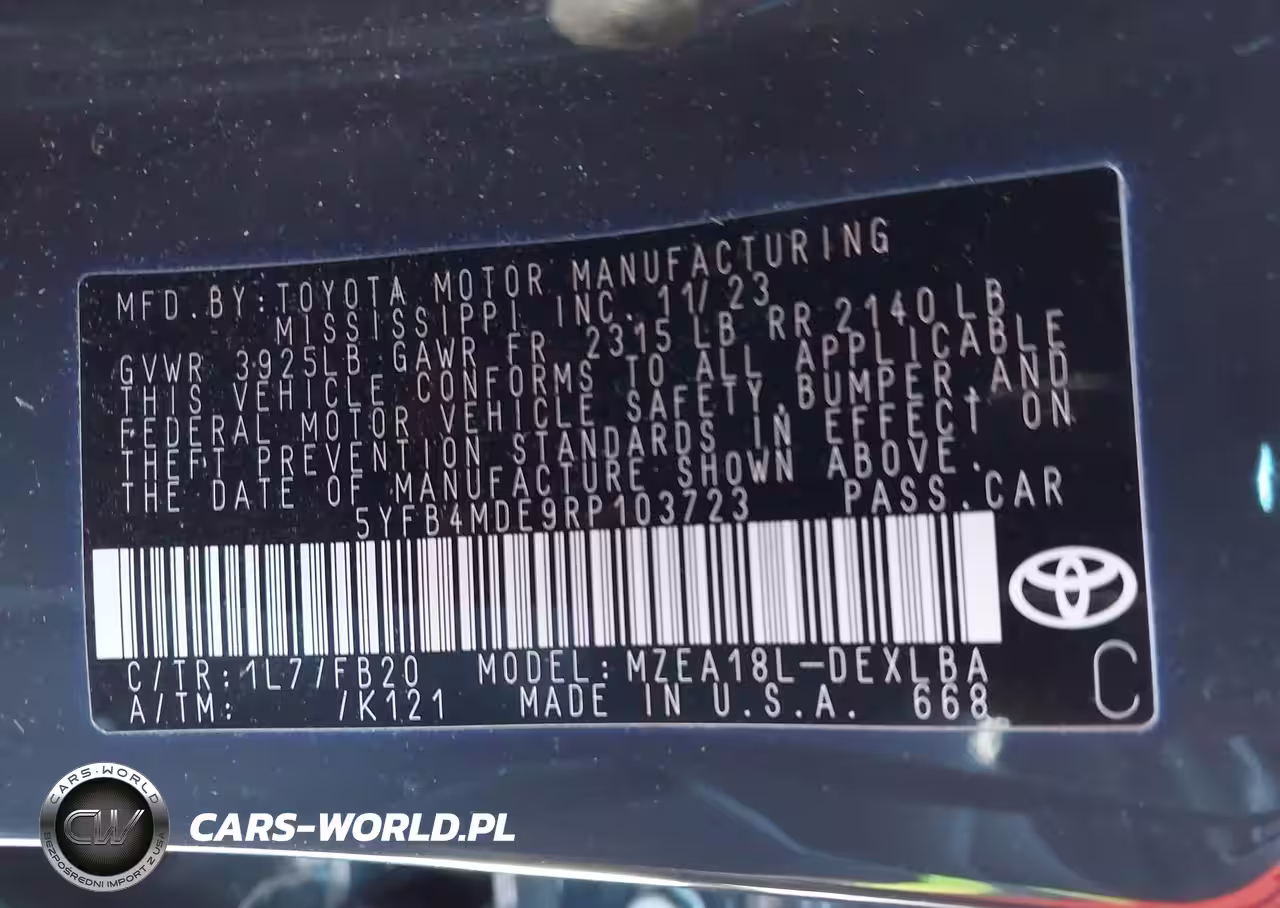 2024 Toyota Corolla Le VIN:5YFB4MDE9RP103723 - 9