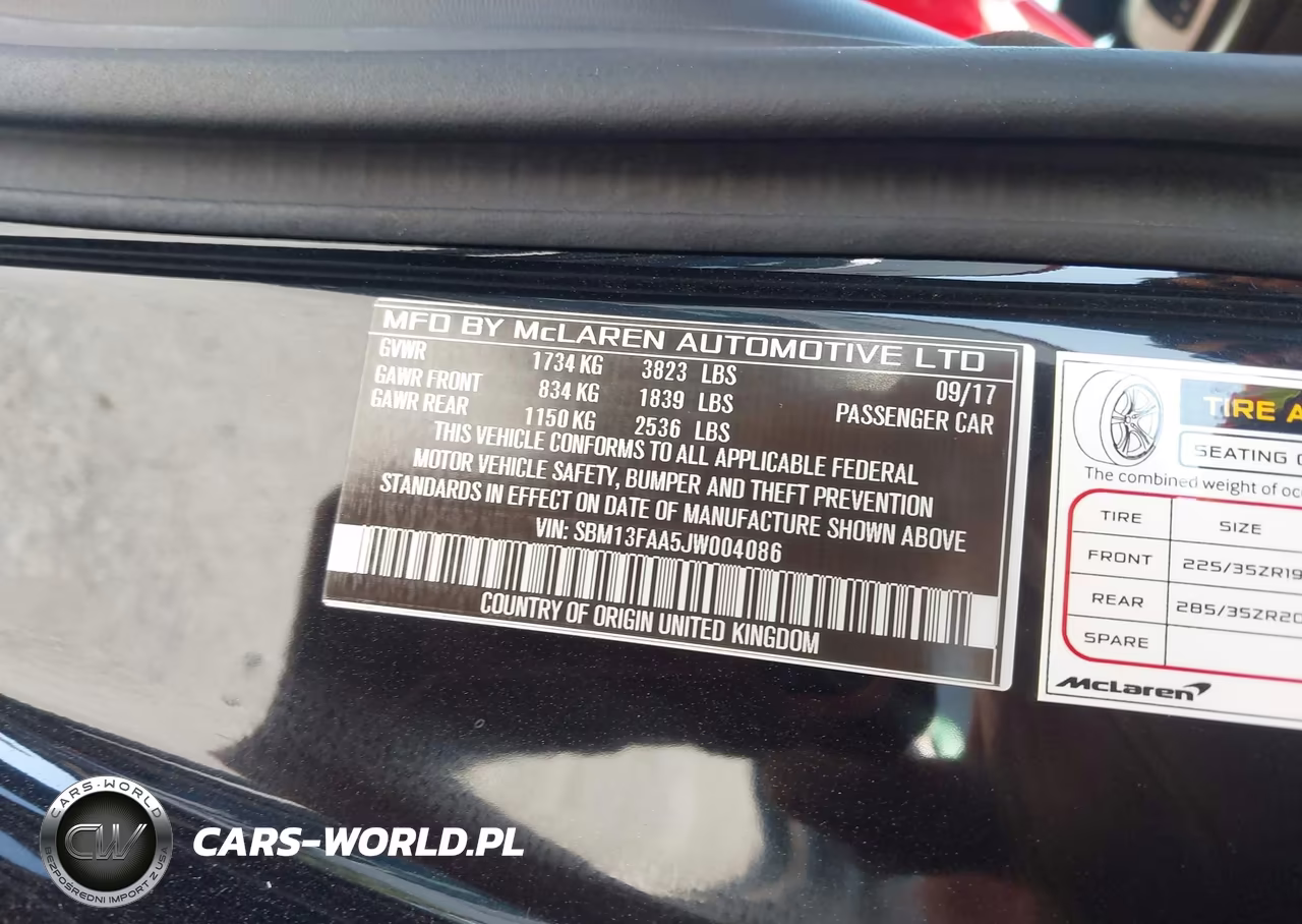 2018 Mclaren 570S VIN:SBM13FAA5JW004086 - 9
