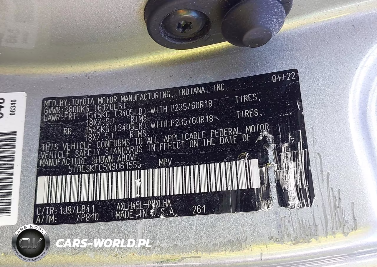 2022 Toyota Sienna Platinum VIN:5TDESKFC5NS061555 - 9