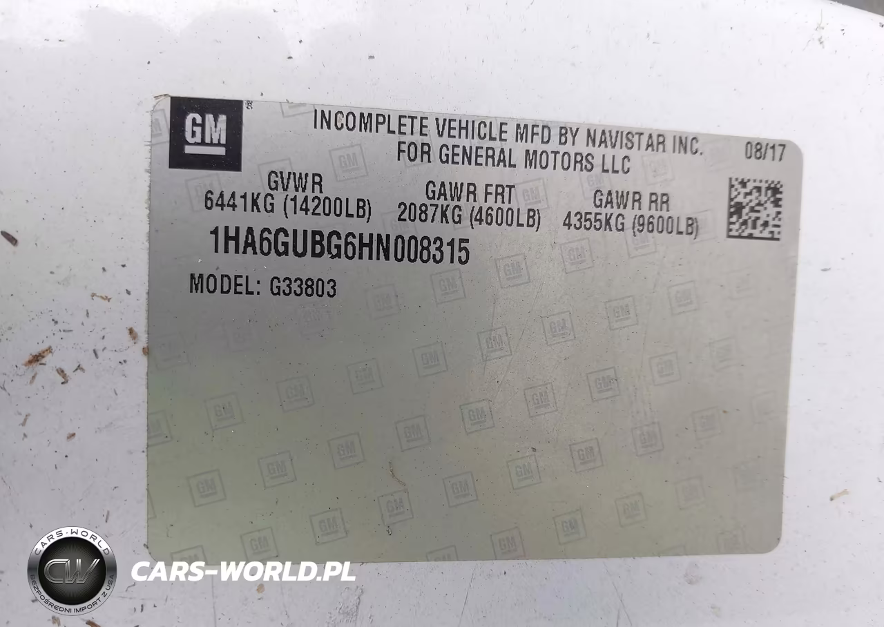 2017 Chevrolet Express Cutaway 4500 Series VIN:1HA6GUBG6HN008315 - 8