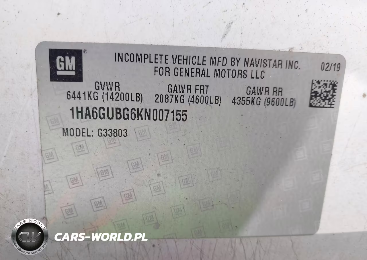 2019 Chevrolet Express Cutaway 4500 Van VIN:1HA6GUBG6KN007155 - 8