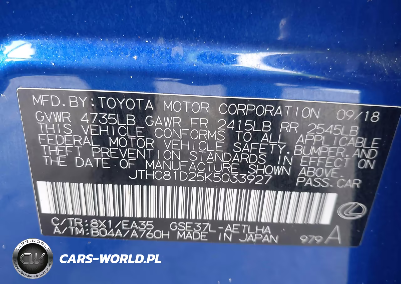 2019 Lexus Is 300 VIN:JTHC81D25K5033927 - 9