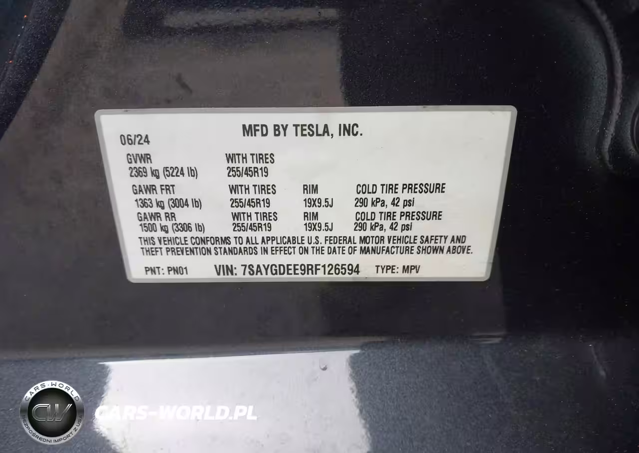 2024 Tesla Model Y Long Range Dual Motor All-Wheel Drive VIN:7SAYGDEE9RF126594 - 9