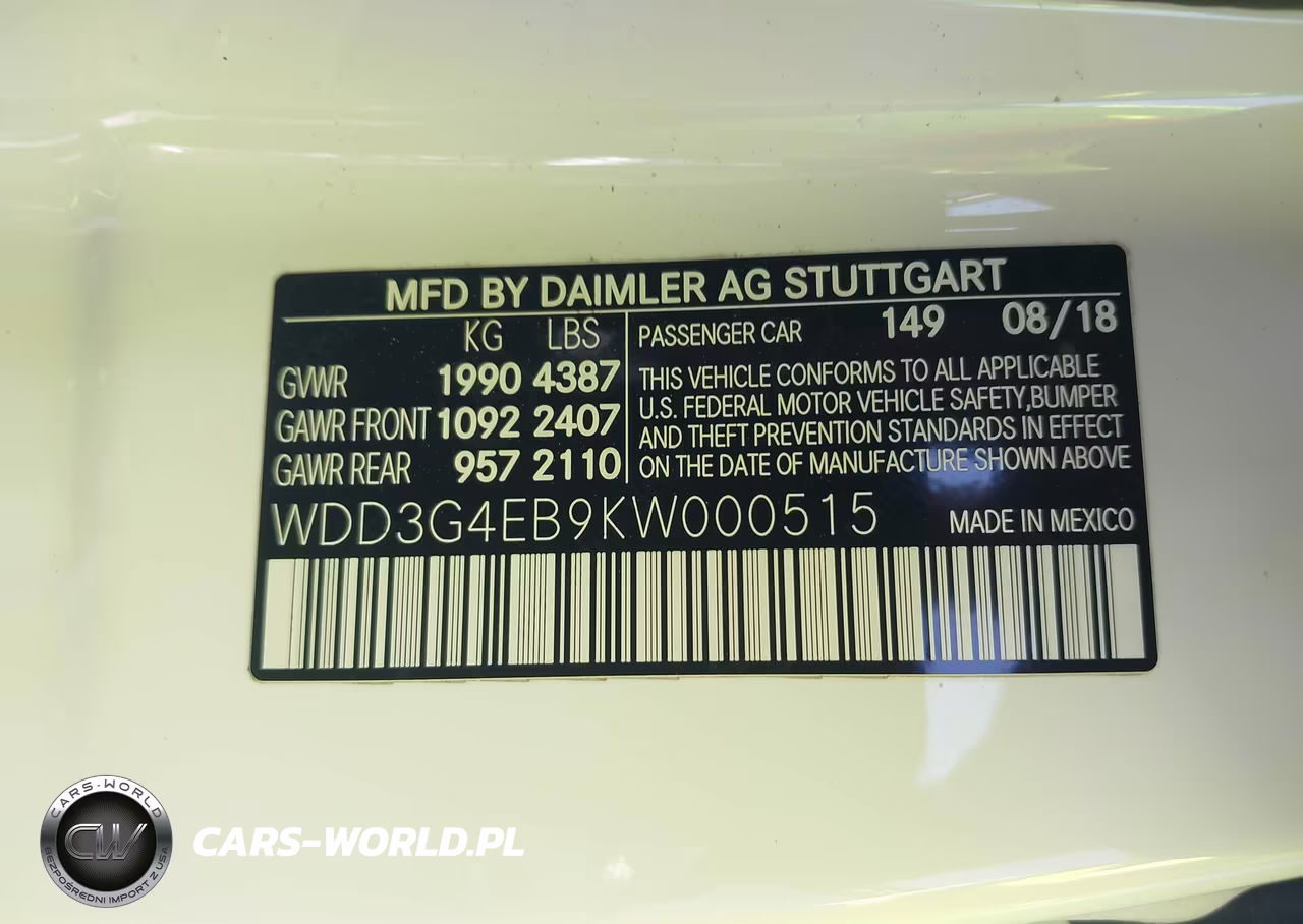 2019 Mercedes-Benz A 220 VIN:WDD3G4EB9KW000515 - 9