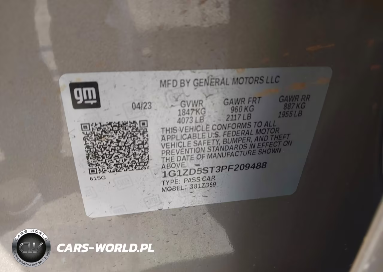 2023 Chevrolet Malibu Fwd 1Lt VIN:1G1ZD5ST3PF209488 - 9