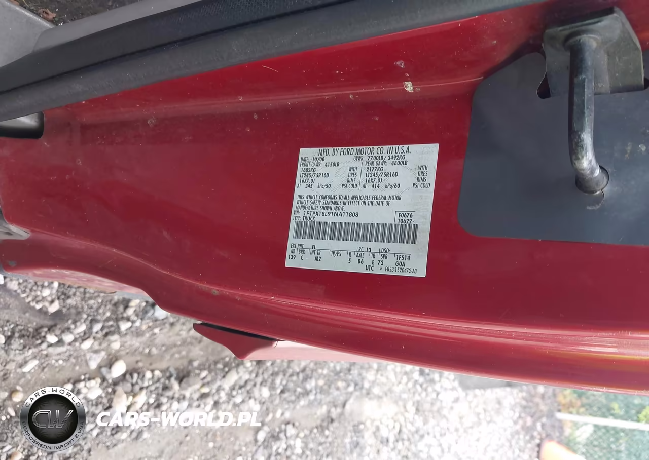 2001 Ford F-150 Lariat-Xl-Xlt VIN:1FTPX18L91NA11808 - 9