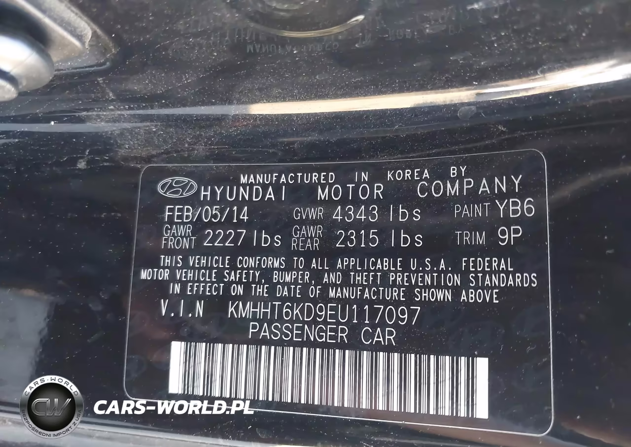 2014 Hyundai Genesis 2.0T Premium VIN:KMHHT6KD9EU117097 - 9