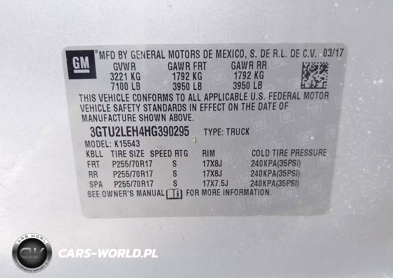 2017 GMC Sierra 1500 VIN:3GTU2LEH4HG390295 - 9