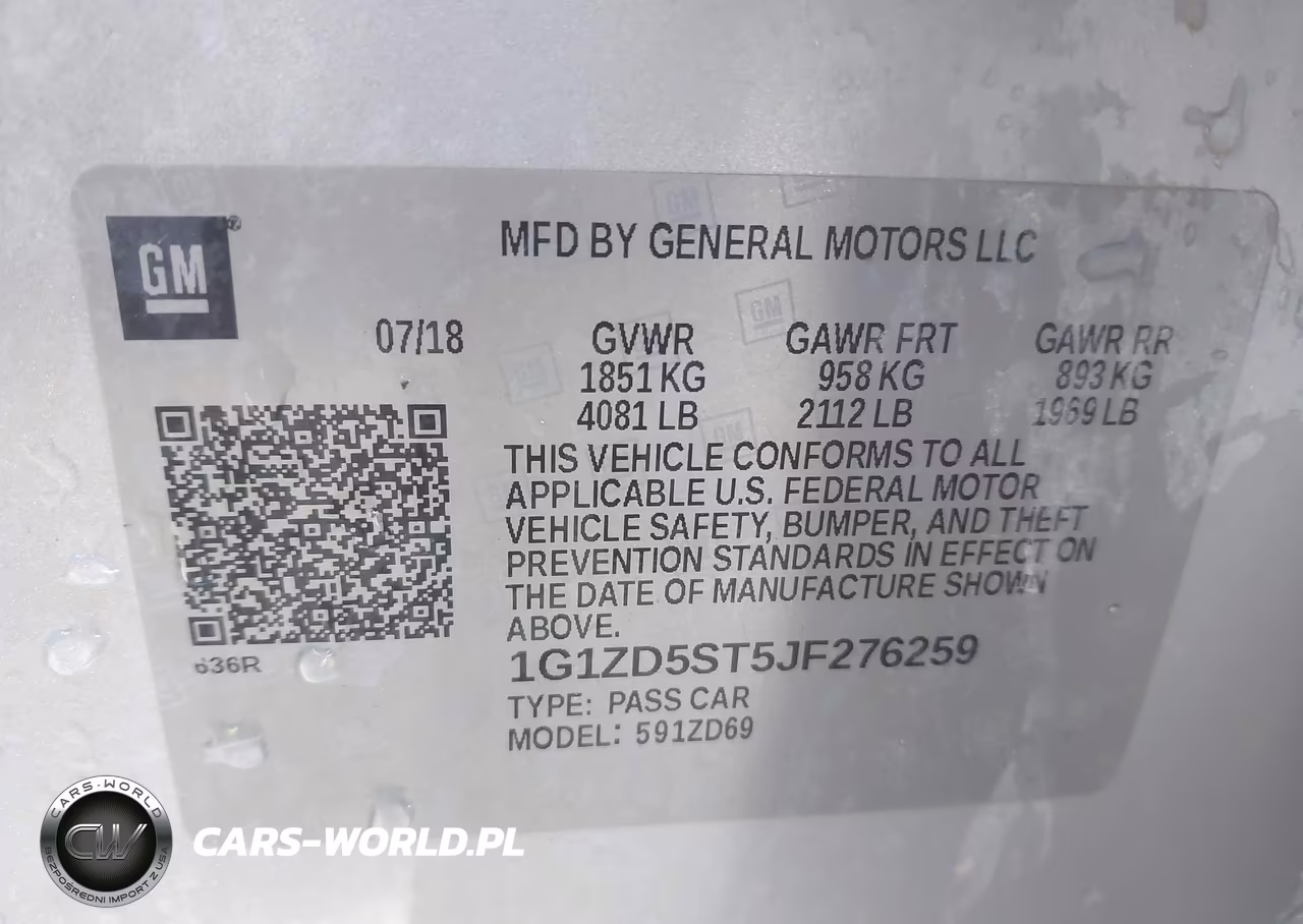 2018 Chevrolet Malibu Lt VIN:1G1ZD5ST5JF276259 - 9
