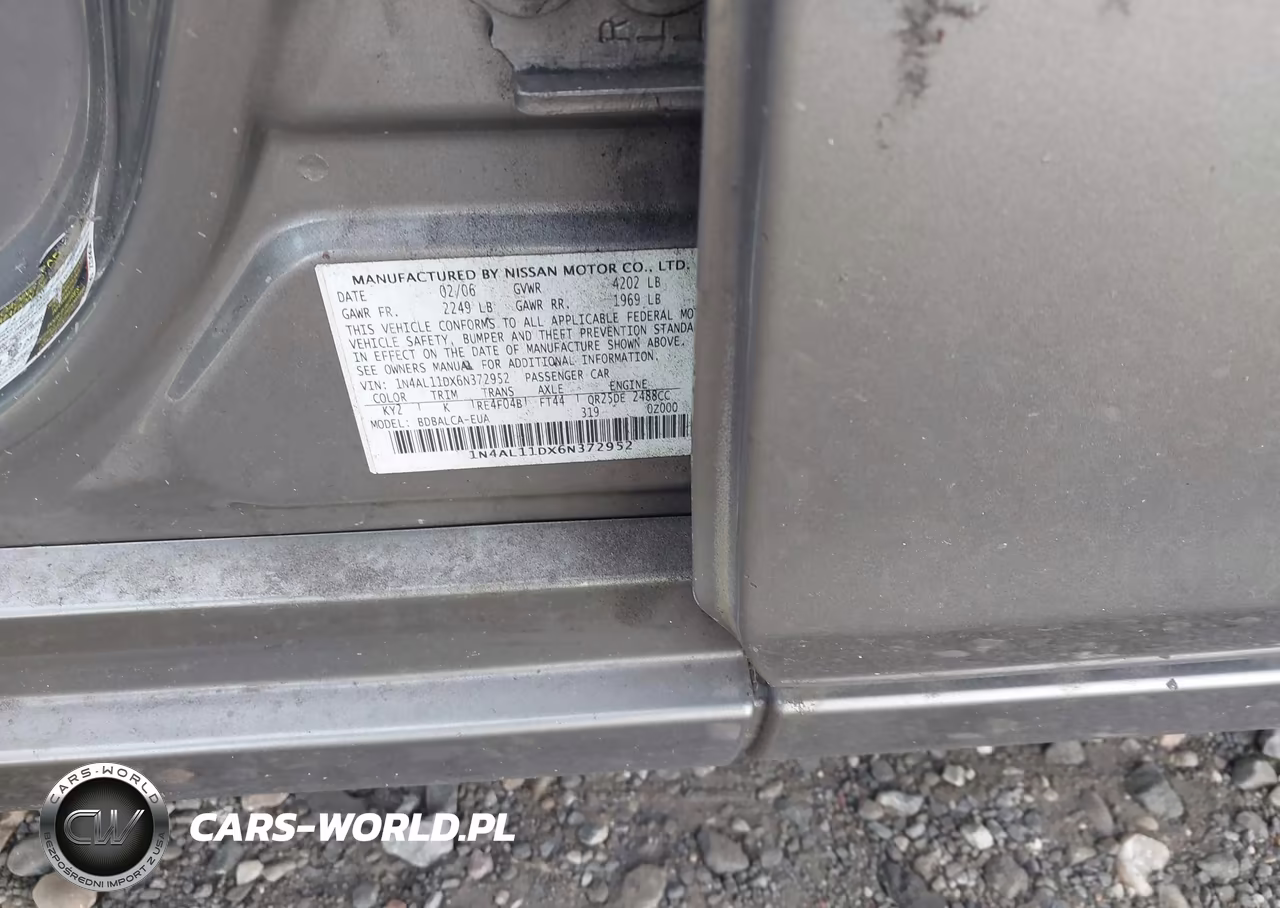 2006 Nissan Altima 2.5 S VIN:1N4AL11DX6N372952 - 9