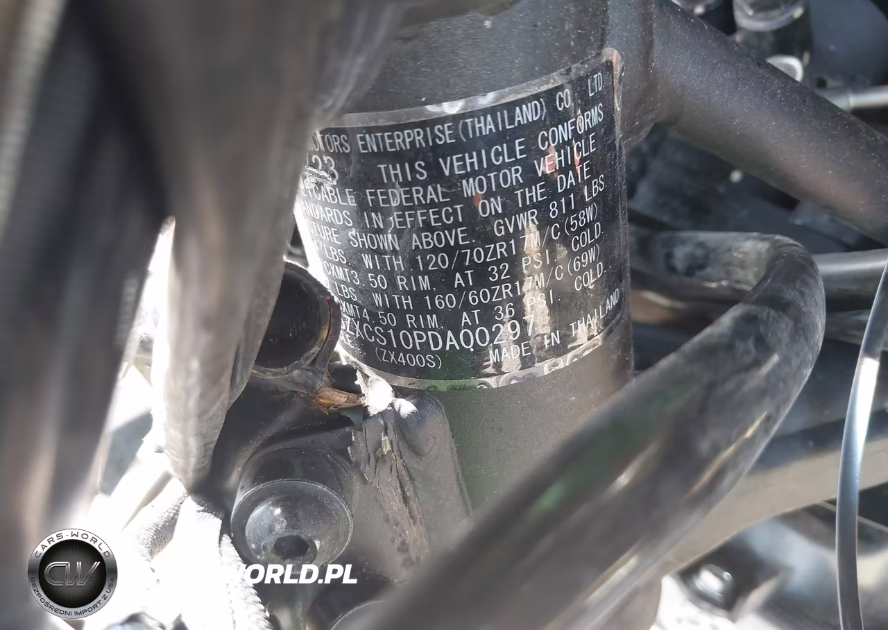 2023 Kawasaki Zx400 S VIN:ML5ZXCS10PDA00297 - 10