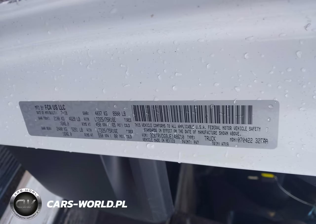 2018 Ram Promaster 2500 High Roof 159 Wb VIN:3C6TRVDG9JE148610 - 9