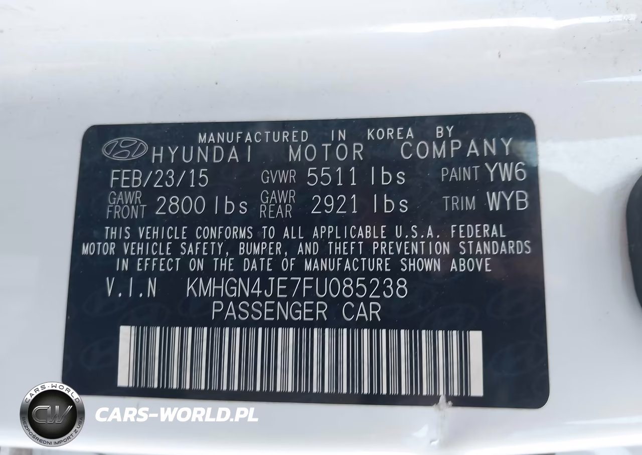 2015 Hyundai Genesis 3.8 VIN:KMHGN4JE7FU085238 - 9