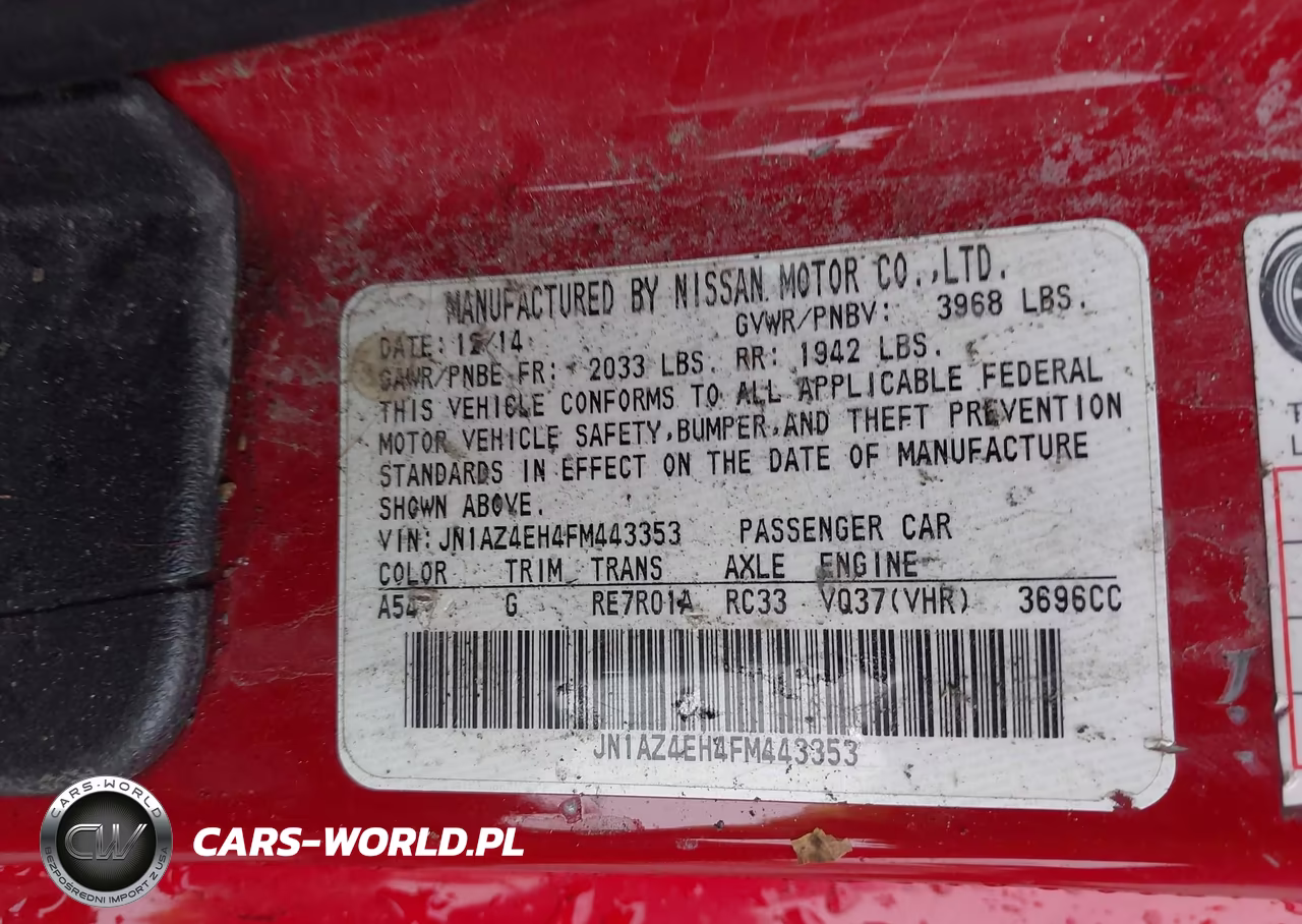2015 Nissan 370Z VIN:JN1AZ4EH4FM443353 - 9