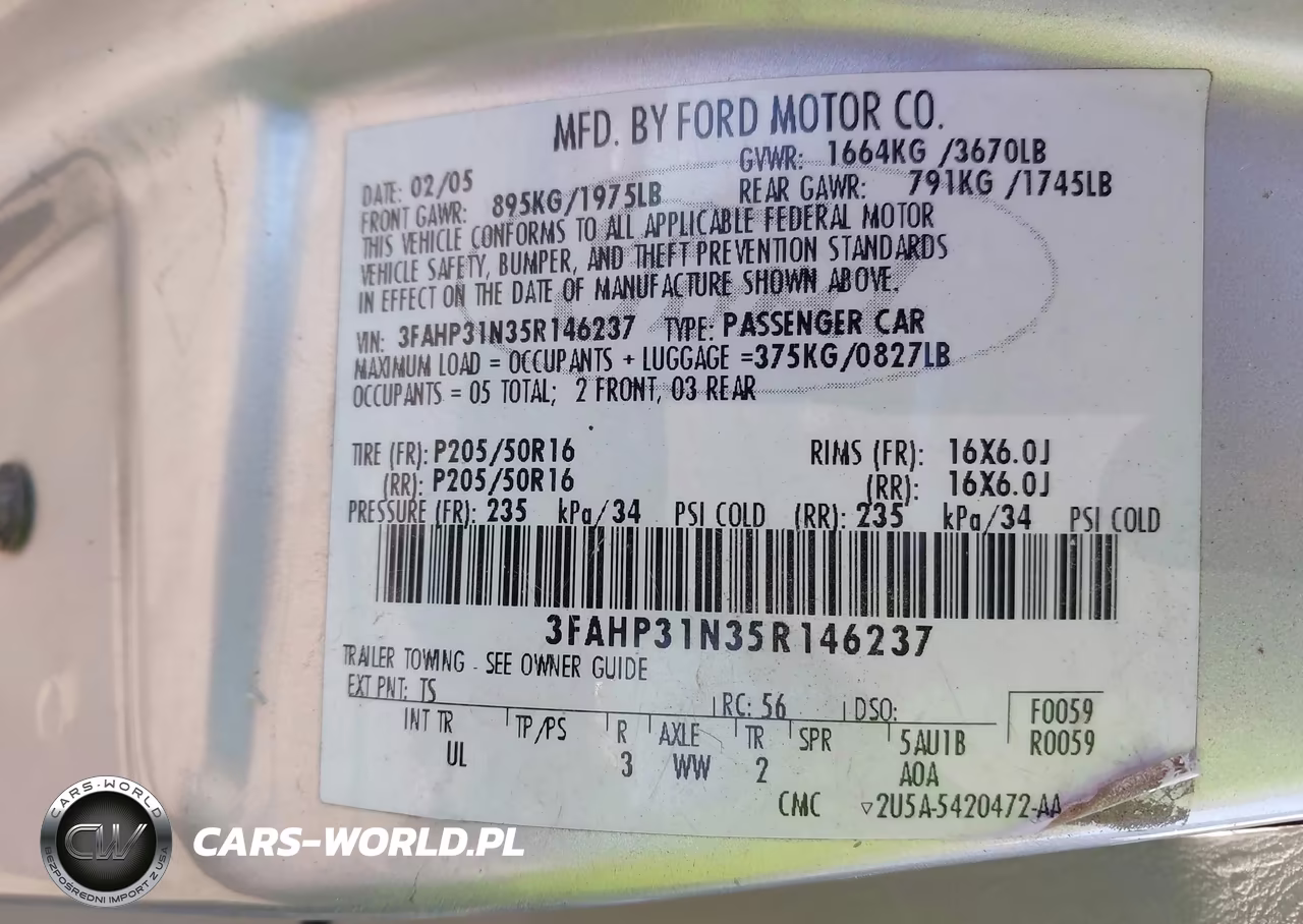 2005 Ford Focus Zx3 VIN:3FAHP31N35R146237 - 9