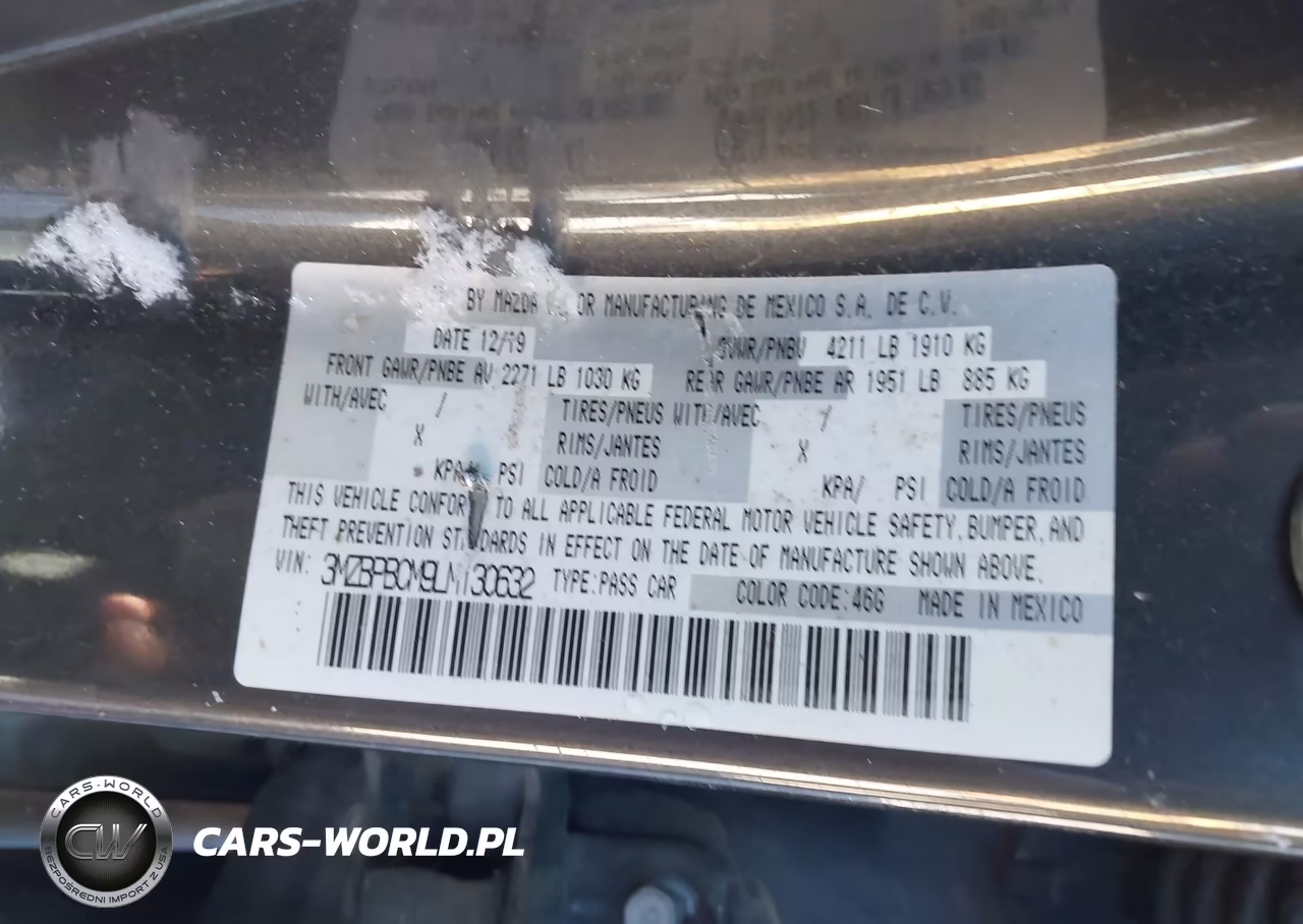 2020 Mazda Mazda3 Select Package VIN:3MZBPBCM9LM130632 - 9
