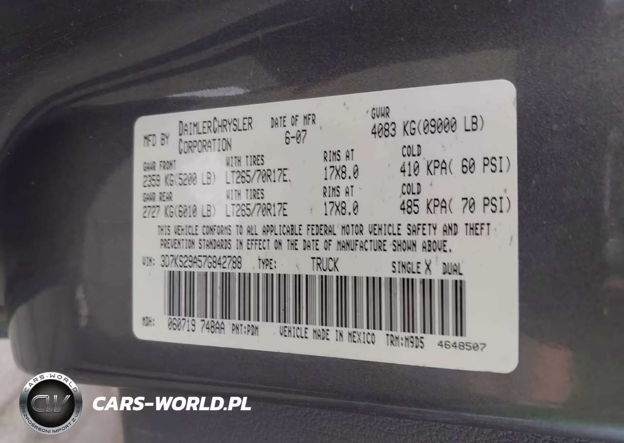 2007 Dodge Ram 2500 Slt VIN:3D7KS29A57G842788 - 9