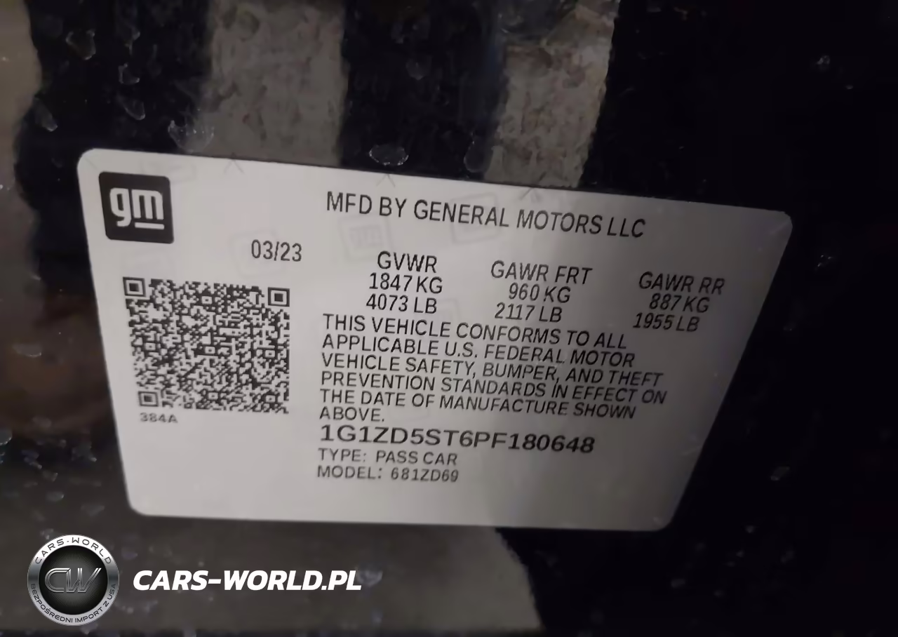 2023 Chevrolet Malibu Fwd 1Lt VIN:1G1ZD5ST6PF180648 - 9