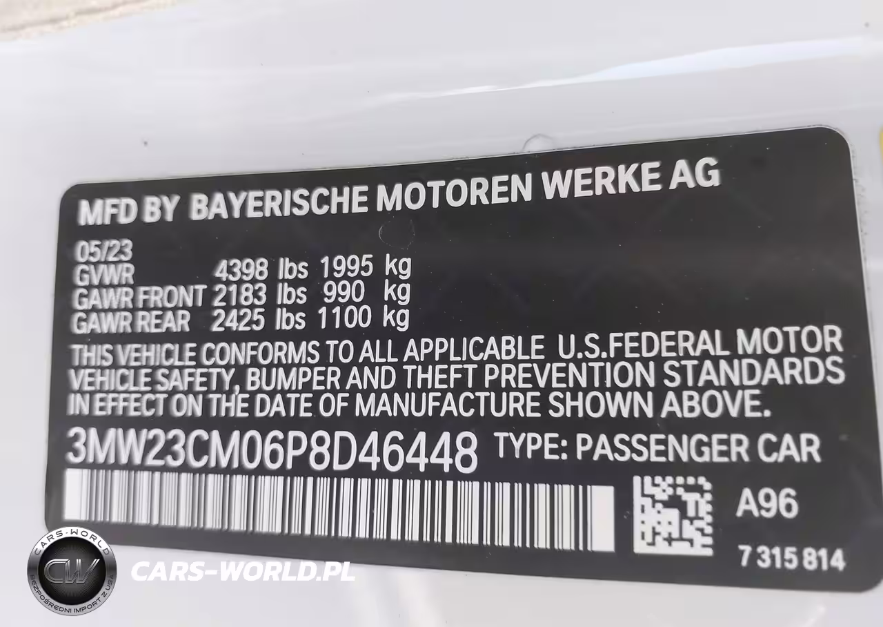 2023 BMW 230 I VIN:3MW23CM06P8D46448 - 9