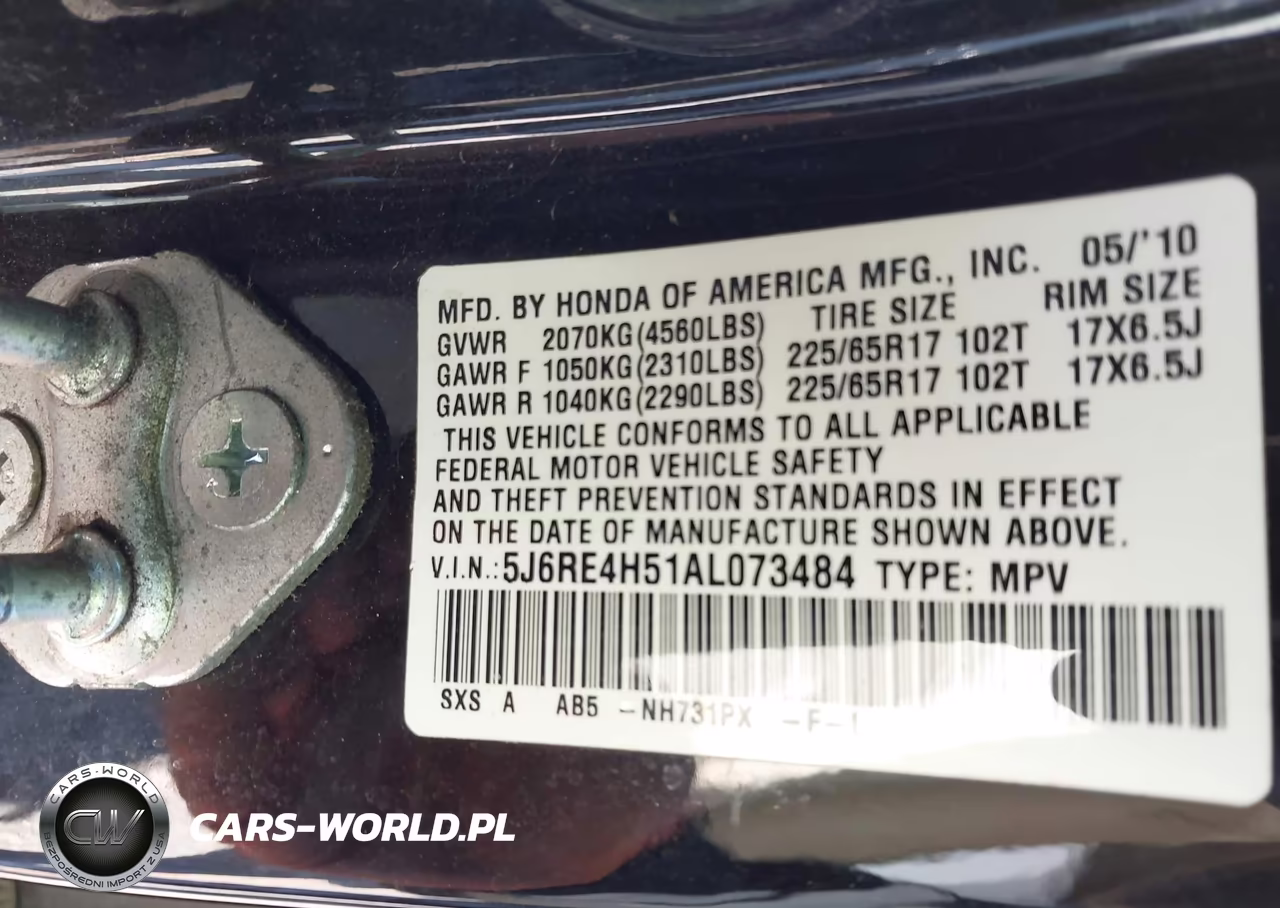 2010 Honda Cr-V Ex VIN:5J6RE4H51AL073484 - 9