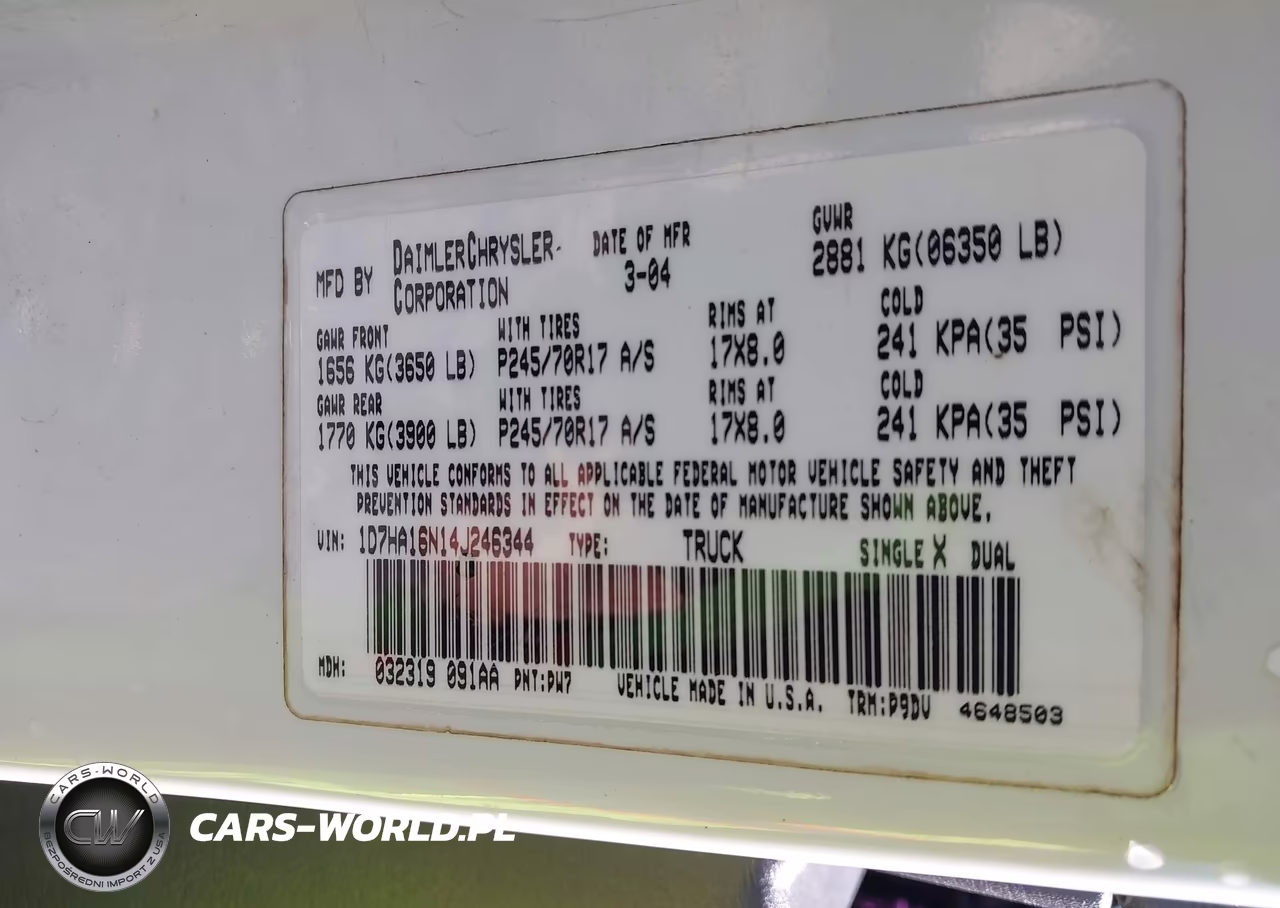 2004 Dodge Ram 1500 St VIN:1D7HA16N14J246344 - 9