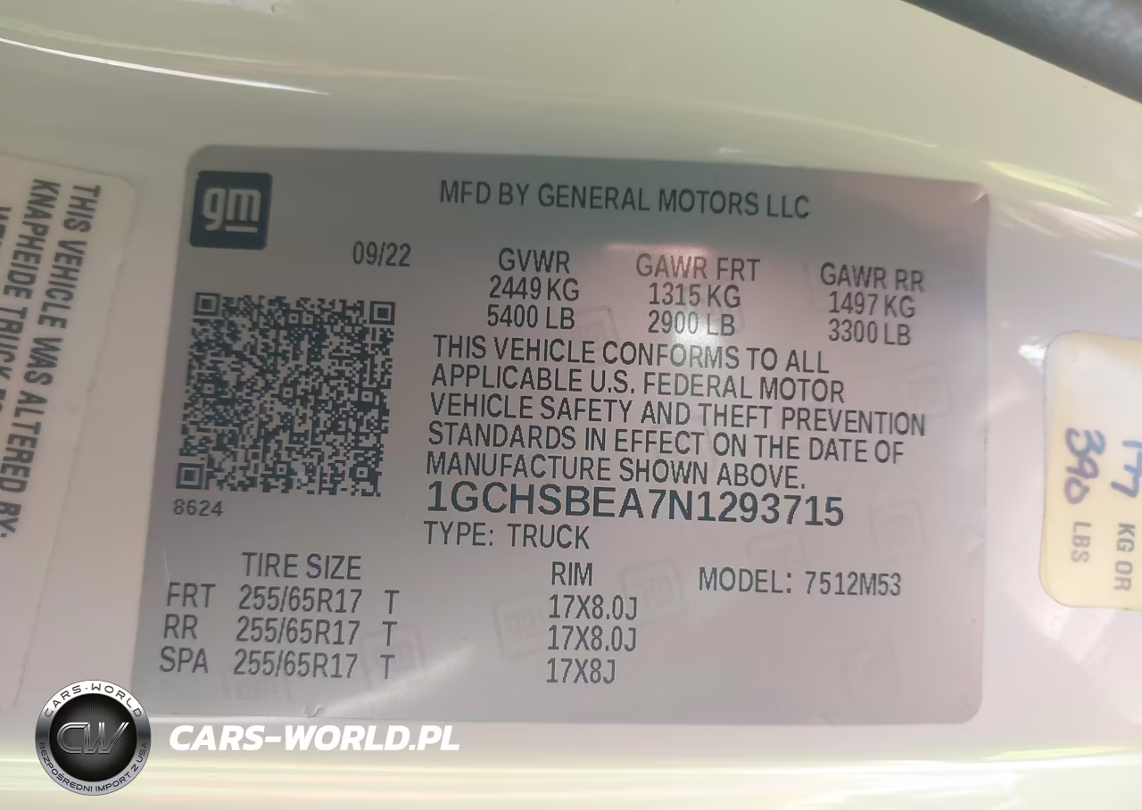 2022 Chevrolet Colorado 2Wd Long Box Wt VIN:1GCHSBEA7N1293715 - 9