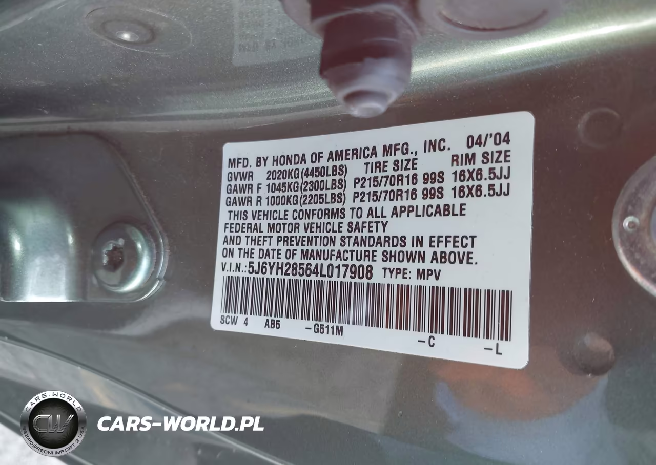 2004 Honda Element Ex VIN:5J6YH28564L017908 - 9